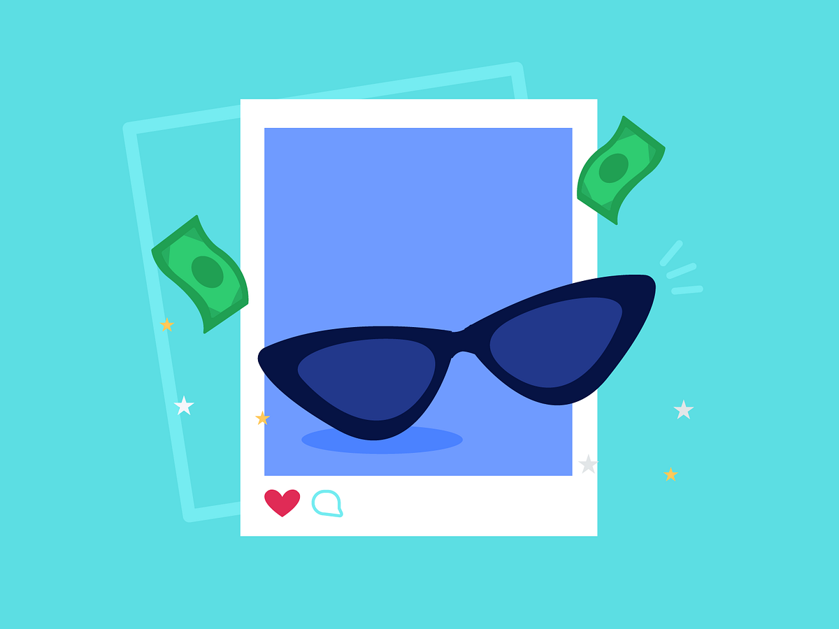 Social media post showing trendy cat-eye sunglasses - represents shopping engagement when using captivating product images.