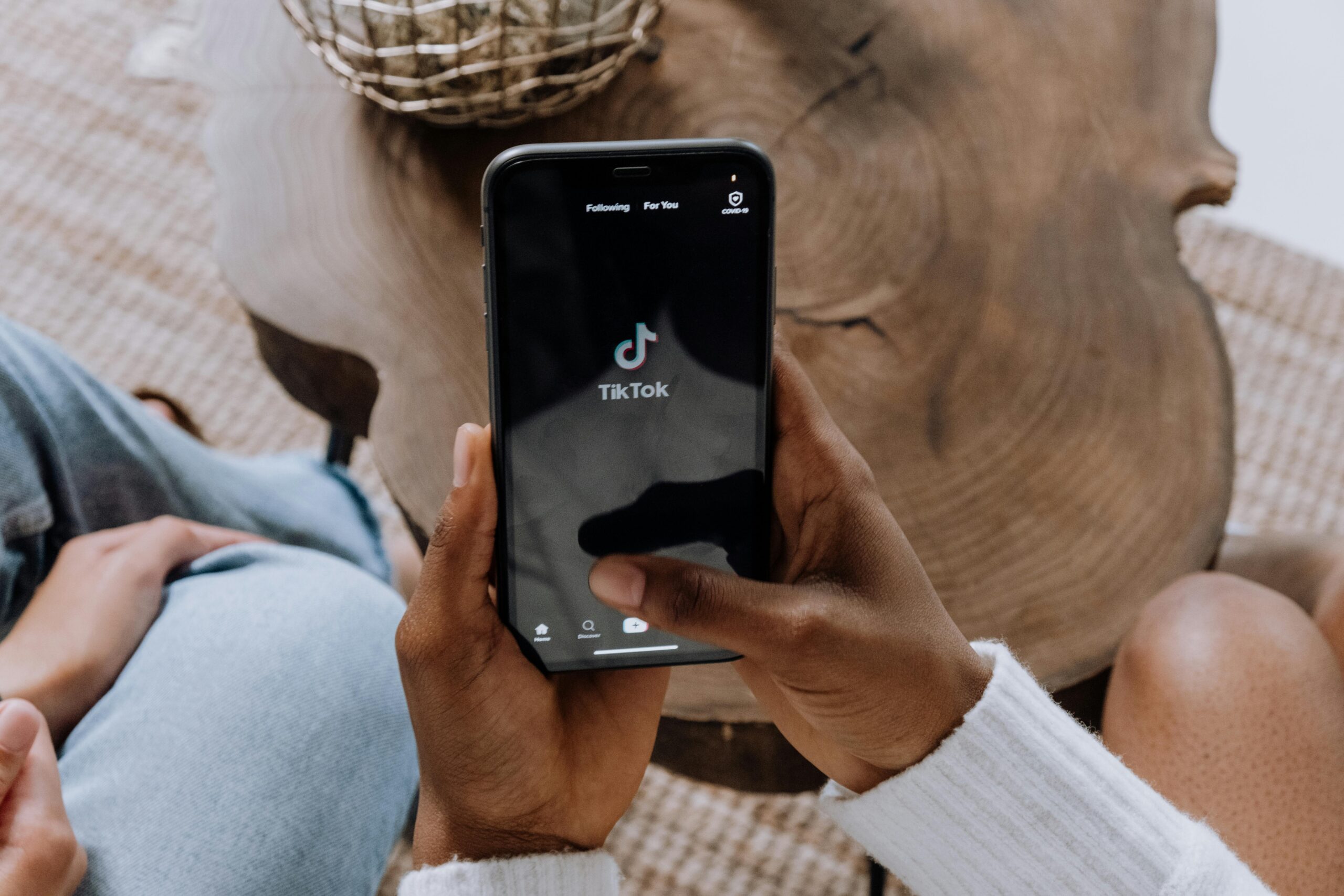 Person holding black android smartphone